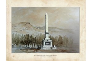 El primer pingurucho o Cenotafio de Los Mártires estuvo junto al primitivo cementerio de Belén de 1837 a 1868. Patrimonio Urbano Almeriense.