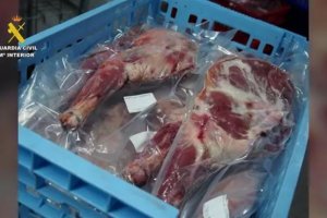 Carne intervenida en la operación \'Potacar\'. Foto: Guardia Civil