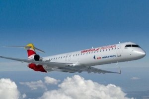 Avión de Air Nostrum, compañía que cubre los vuelos entre Almería y Madrid.