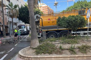 Trabajos para reparar los daños.