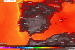 Mapa de temperaturas máximas del miércoles, según pronóstico de Meteored