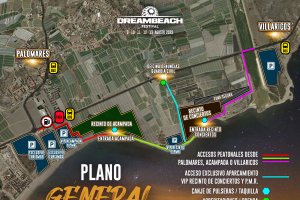Plano general del recinto de Dreambeach.