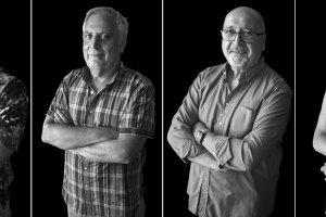 César Gómez, Pepe de Piedad, Jesús Martínez y Remedios Martínez.