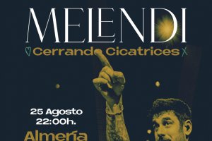 Melendi en Almería el próximo 25 de agosto.