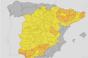 Mapa de España en el inicio de una nueva ola de calor.