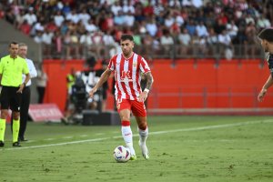 Embarba en el partido ante el Real Madrid.