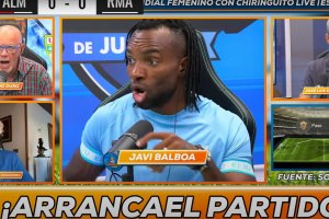 Javi Balboa cantando el gol de Sergio Arribas contra el Real Madrid.