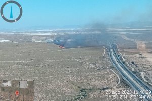 Imagen del incendio compartida por el Infoca.