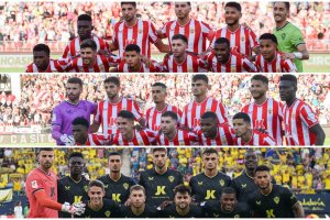 Los tres equipos de Vicente Moreno en el Almería.