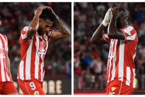 Luis Suárez y Koné no encuentran el camino del gol.