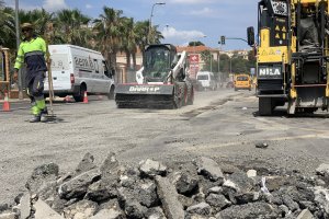 Labores de fresado y asfaltado realizado hace unos meses con motivo de las obras de la tubería