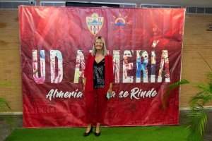 Lorena García en una de las galas de la Fundación del conjunto rojiblanco.