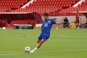 Lucas Robertone preparando el partido de este domingo contra el Villarreal.