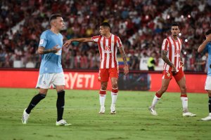 Kaiky en el partido ante el Celta en el Mediiterráneo.