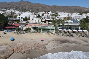 Zona de chiringuitos playeros de Mojácar.