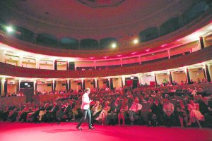 Víctor Küppers, durante su intervención este miércoles en el Teatro Cervantes
