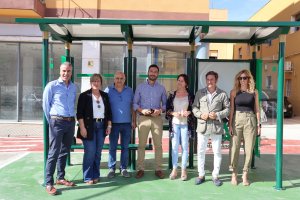 Inauguración de la nueva parada de bus en Las Norias de Daza.