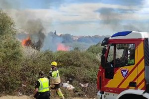 Imagen del incendio en Vera.