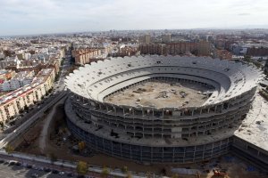 Las obras del Nuevo Mestalla se paralizaron el 2009 y aún no se han retomado.