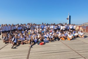 Alumnos de tercer ciclo de Primaria del centro Stella Maris durante la visita