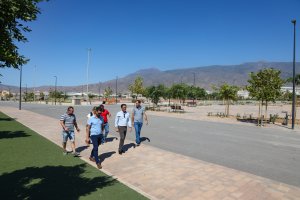 El alcalde de El Ejido, Francisco Góngora, durante la visita al final de las obras en La Aldeílla.