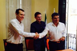 Desde la izquierda, Juan Carlos Pérez Navas, José Luis Sánchez Teruel y Miguel Cazorla.