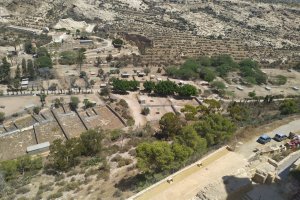Parcela de la Estación Experimental vista desde la Alcazaba de Almería