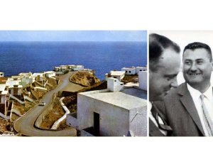  Castell del Rey en una imagen de los años 70; a la derecha Fraga y Fernando Cassinello en la urbanización en 1966.