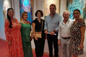 Lola Ruiz, Pepa Rueda, Sol Ruiz, el Alcalde Eduardo Mena, Diego Sáez y Gema Ruz.