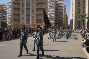 Un momento en el desfile celebrado este jueves en la Comandancia de Almería.