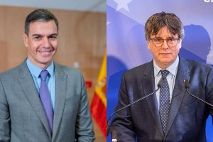 Pedro Sánchez y Puigdemont.