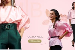 Portada de la web de María Barragán, con la reina Letizia vistiendo el diseño almeriense.