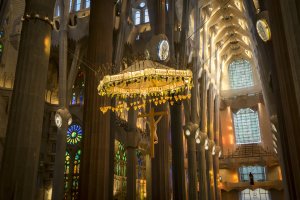 Imagen de archivo del interior de la Basílica de la Sagrada Familia.