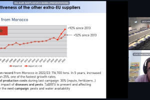 Andrés Góngora en la reunión del Observatorio del Mercado del Tomate de la UE