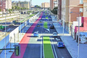 Avenida de Sierra Alhamilla colindante con la Estación de Ferrocarril y el futuro Soterramiento.