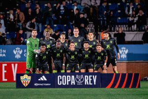 El once del Almería en el partido de Copa ante el Talavera.