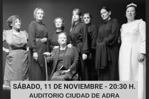 Imagen del cartel anunciador de la obra en Adra.