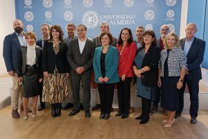 El rector electo junto a los vicerrectores, delegado, secretaria general y gerente que ha propuesto como futuro equipo de gobierno de la UAL.