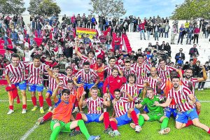 Celebración del Barbastro cuando eliminó a la SD Ponferradina en la ronda anterior de la Copa.