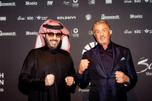 Con Silverster Stallone, protagonista de una de las grandes sagas del cine: Rocky Balboa.