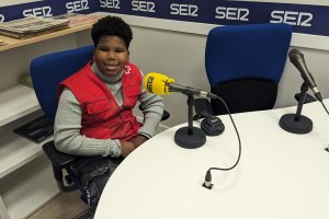 Joel Quiñones en el estudio de Cadena SER Levante.