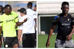 Lopy (Senegal) y Baba (Ghana), dos de los internacionales del Almería.