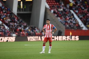 Robertone en el partido ante la Real Sociedad.