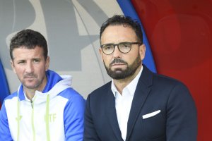 Bordalás en su último partido contra el Almería. Fue el 4 de junio de 2017.