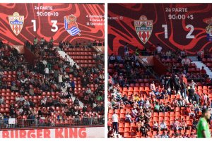 Con Las Palmas y Real Sociedad se dieron las dos peores entradas de la temporada y con la afición marchándose antes de tiempo. 