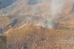 Incendio de esta tarde en Sierra Alhamilla. INFOCA