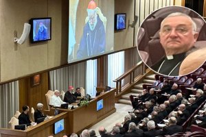 Gómez Cantero estuvo presente en el encuentro de los obispos españoles con el Papa Francisco.