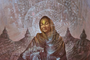 Las montañas también cantan, una de las obras de Lobsang./ @Lobsangsecretart