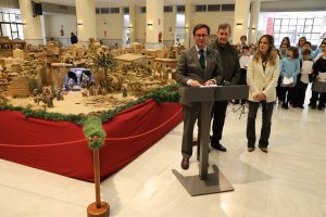 El alcalde, Francisco Góngora, en la inauguración del Belén Monumental de El Ejido.