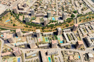 Vista aéra del proyecto de remodelación, adecuación y renaturalización de la Rambla de San Antonio de Aguadulce.